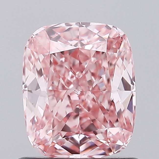 1.01 CT Fancy Vivid Pink CUSHION BRILLIANT
