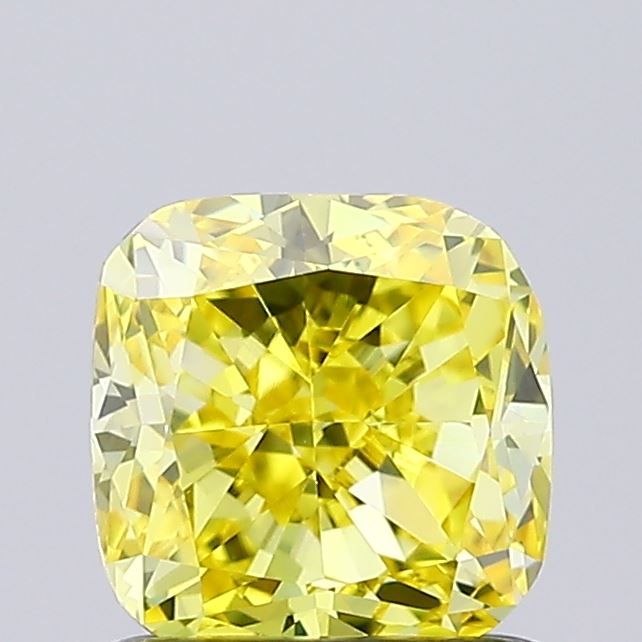 0.95 CT Fancy Vivid Yellow CUSHION MODIFIED