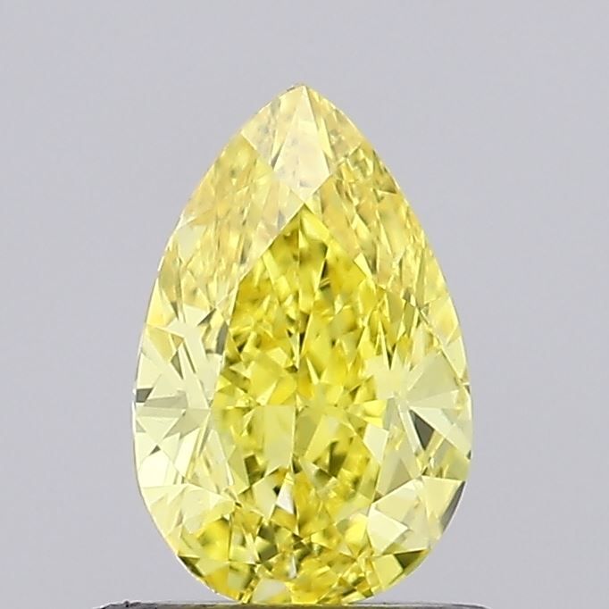 0.71 CT Fancy Vivid Yellow PEAR