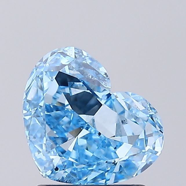 1.35 CT Fancy Vivid Blue HEART