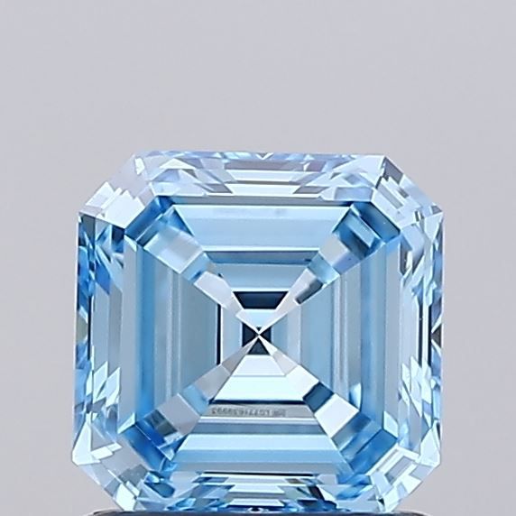 0.86 CT Fancy Vivid Blue SQUARE EMERALD