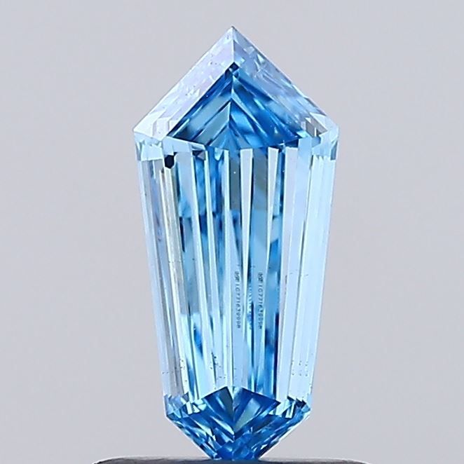 0.72 CT Fancy Vivid Blue HEXAGONAL