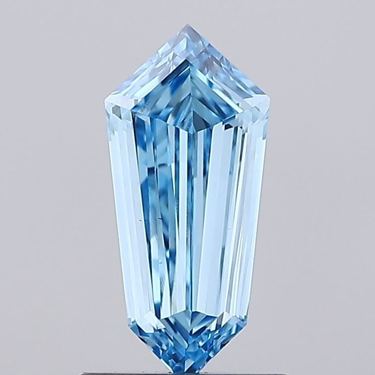 0.92 CT Fancy Vivid Blue HEXAGONAL