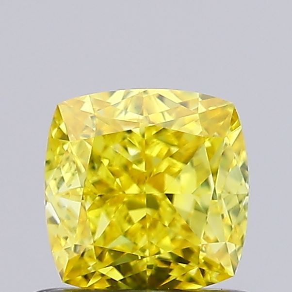 0.95 CT Fancy Vivid Yellow CUSHION MODIFIED