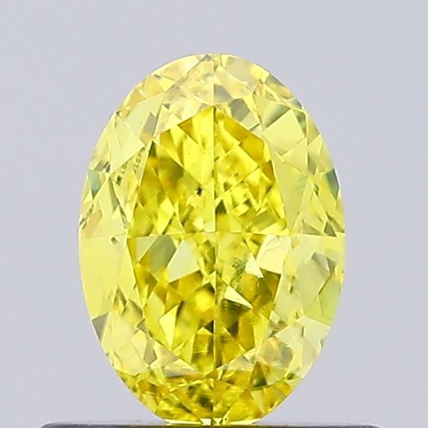 0.59 CT Fancy Vivid Yellow OVAL