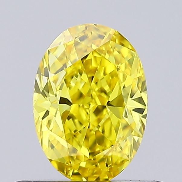 0.58 CT Fancy Vivid Yellow OVAL