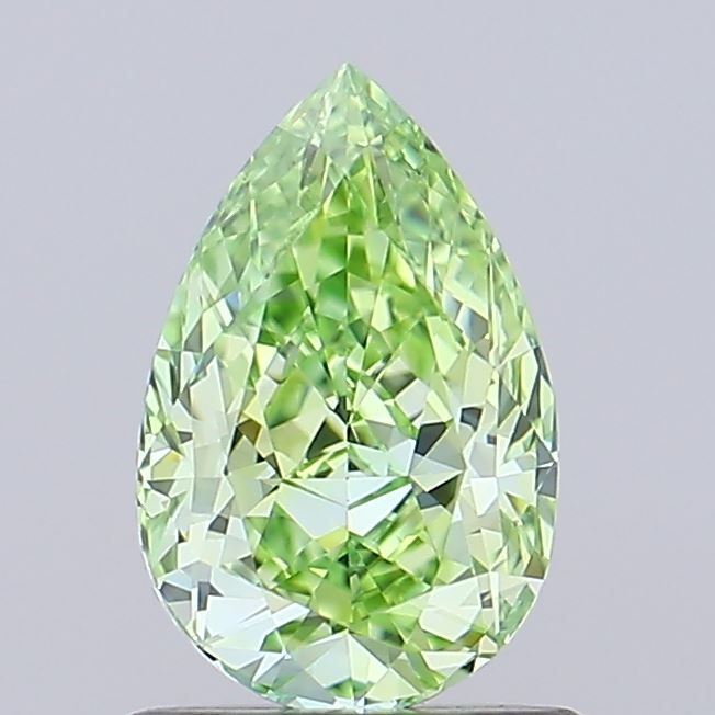 1.01 CT Fancy Vivid Green PEAR
