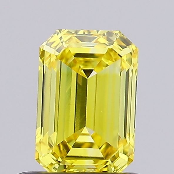 0.68 CT Fancy Vivid Yellow EMERALD