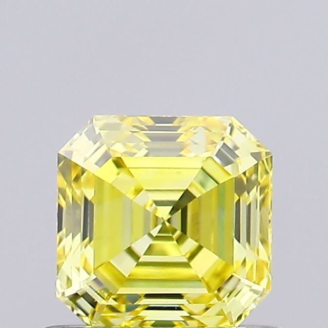 0.61 CT Fancy Vivid Yellow ASSCHER