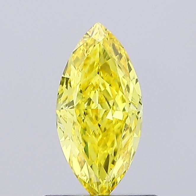 0.67 CT Fancy Vivid Yellow MARQUISE