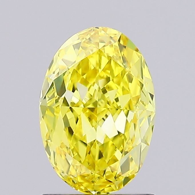 1.37 CT Fancy Vivid Yellow OVAL