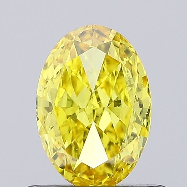 0.57 CT Fancy Vivid Yellow OVAL
