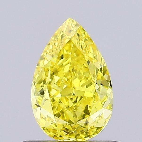 0.61 CT Fancy Vivid Yellow PEAR