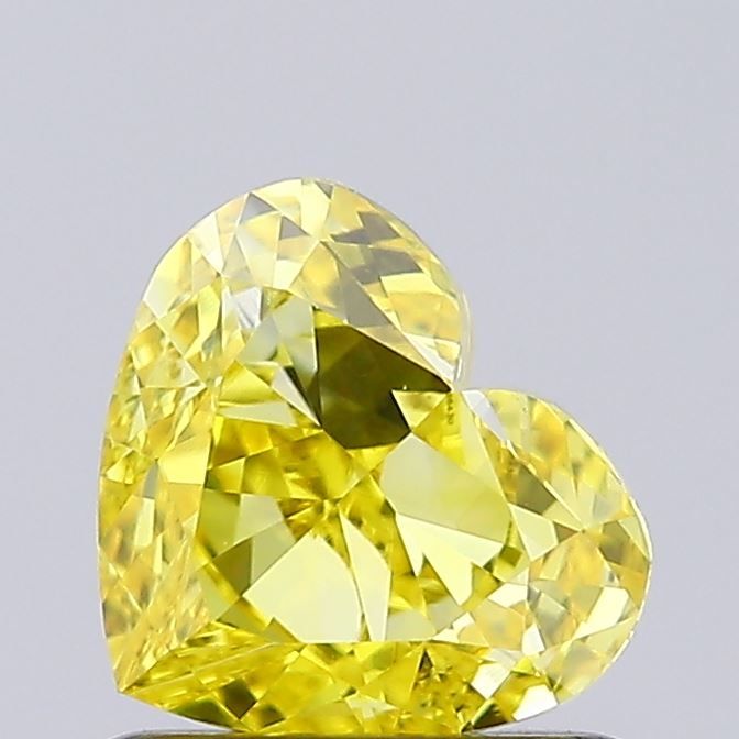 0.89 CT Fancy Vivid Yellow HEART