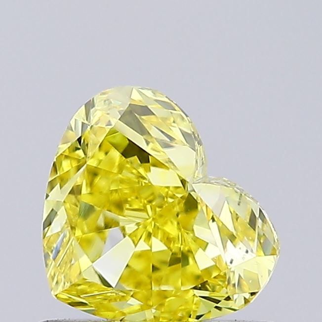 0.82 CT Fancy Vivid Yellow HEART