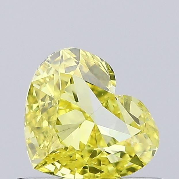 0.52 CT Fancy Vivid Yellow HEART