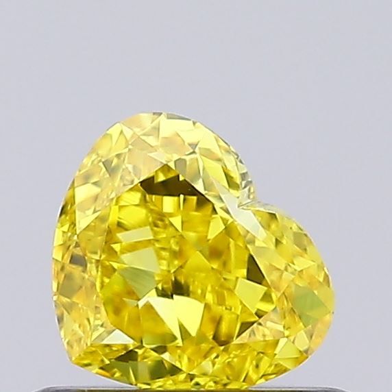 0.51 CT Fancy Vivid Yellow HEART