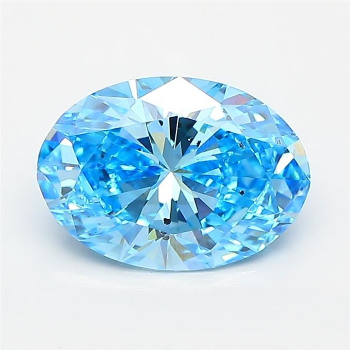 2.04 CT Fancy Vivid Blue OVAL