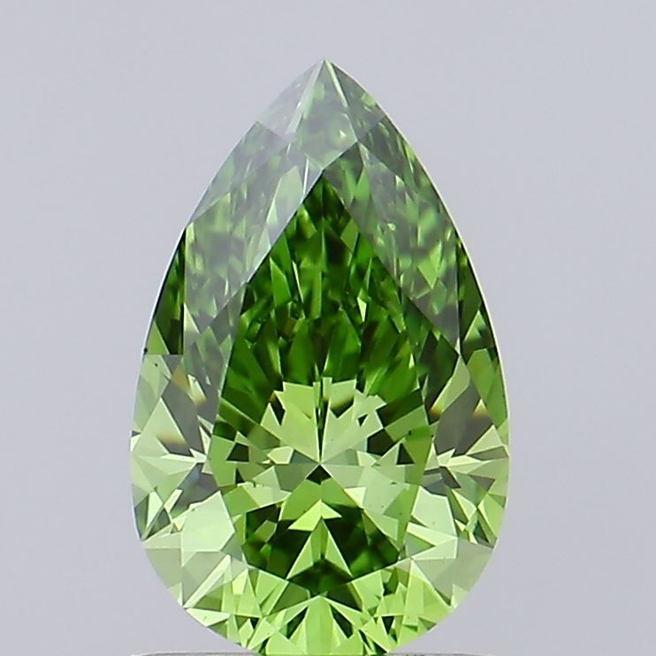 1.06 CT Fancy Vivid Green PEAR