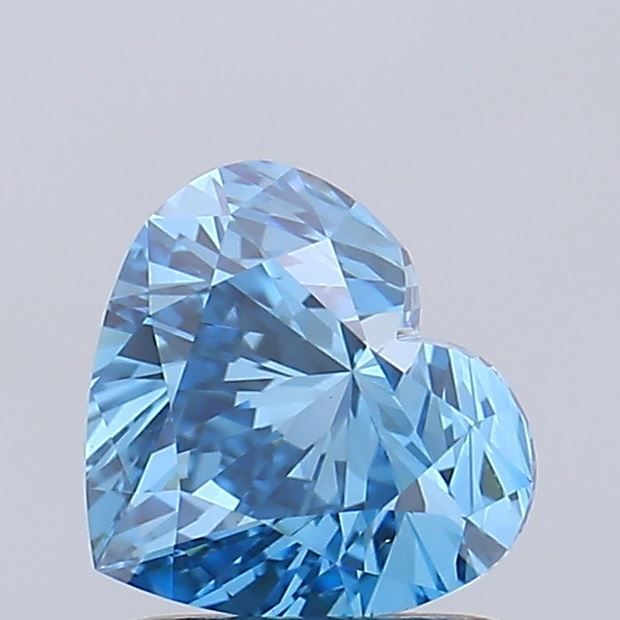 1.01 CT Fancy Vivid Blue HEART