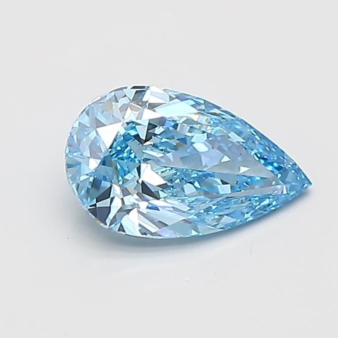 0.91 CT Fancy Vivid Blue PEAR