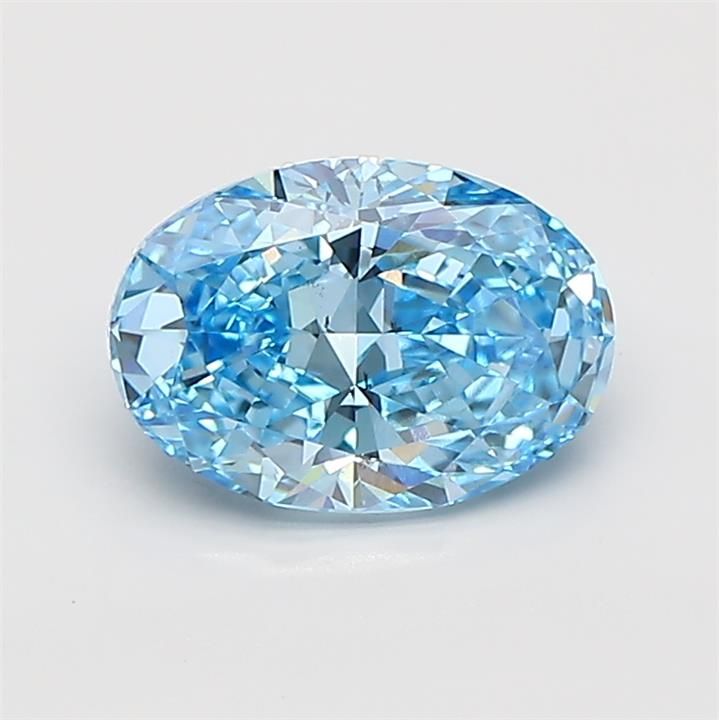 1.62 CT Fancy Vivid Blue OVAL