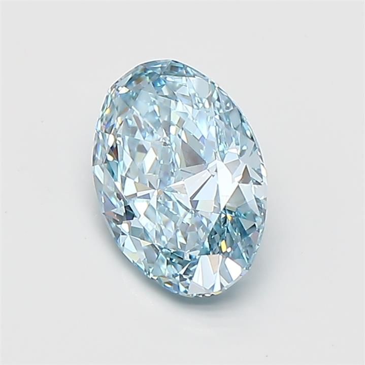 1.41 CT Fancy Vivid Blue OVAL
