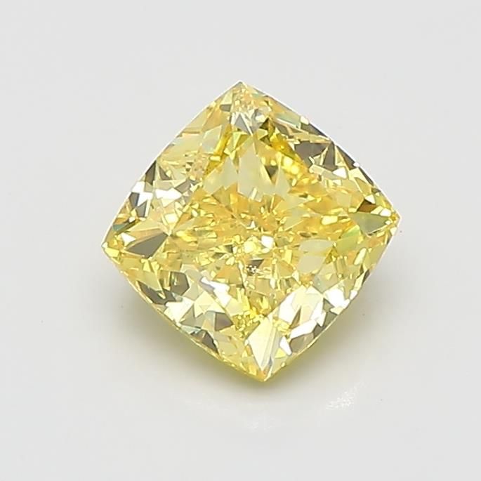1.22 CT Fancy Vivid Yellow CUSHION MODIFIED