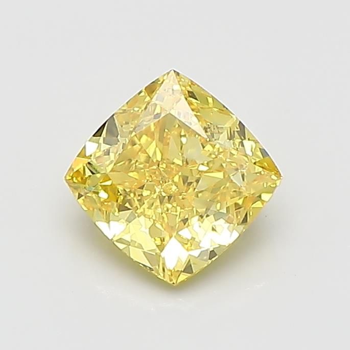 1.09 CT Fancy Vivid Yellow CUSHION MODIFIED