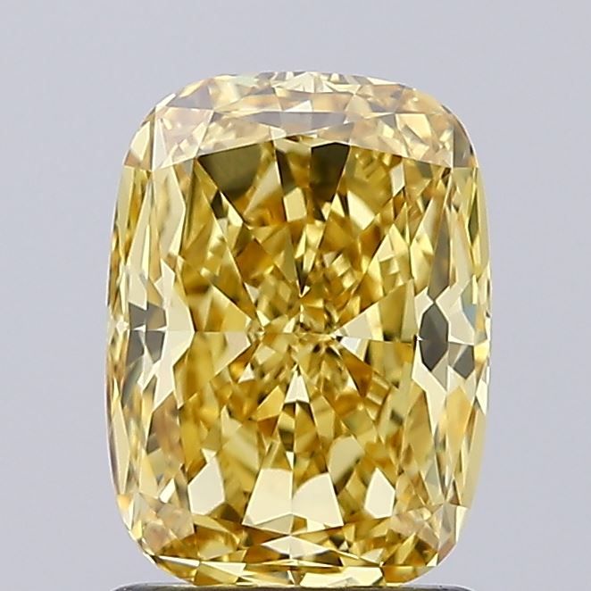 1.53 CT Fancy Intense Yellow CUSHION MODIFIED