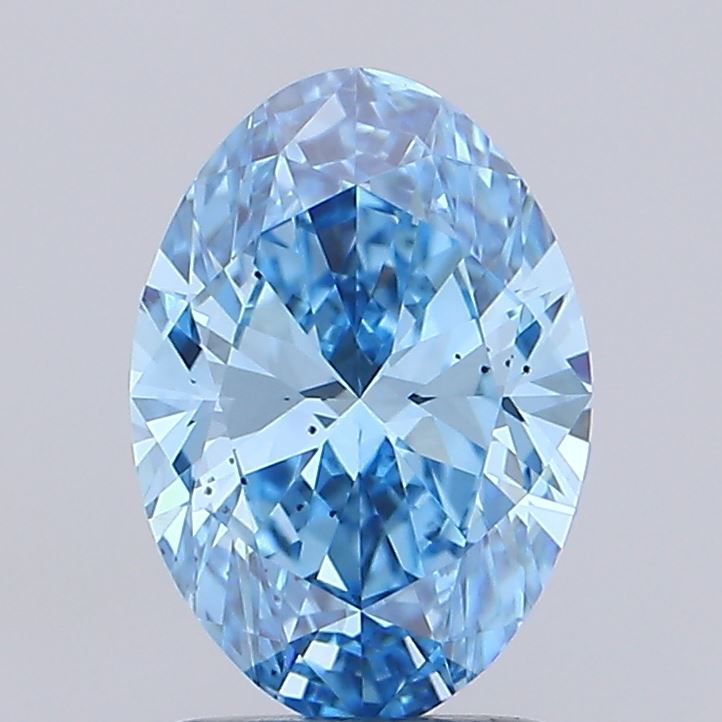 2.01 CT Fancy Vivid Blue OVAL