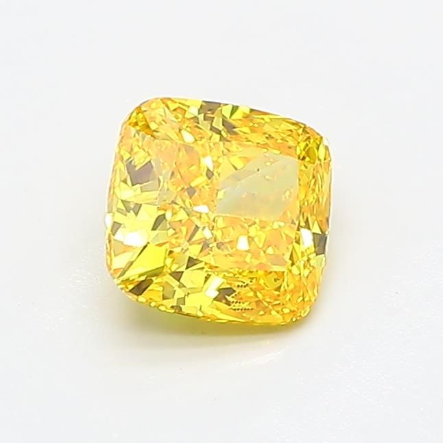 0.86 CT Fancy Vivid Yellow CUSHION MODIFIED