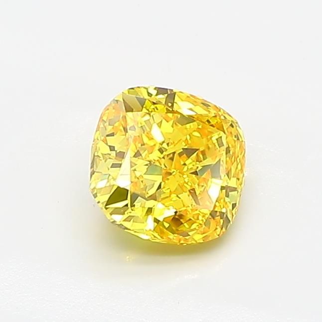 0.79 CT Fancy Vivid Yellow CUSHION MODIFIED