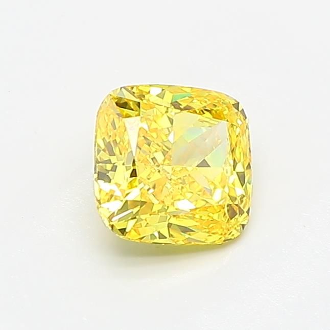 0.79 CT Fancy Vivid Yellow CUSHION MODIFIED