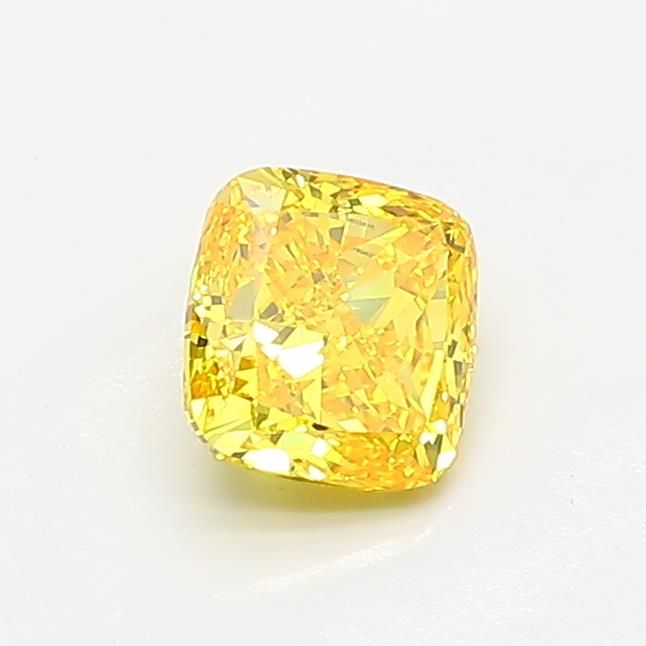 0.78 CT Fancy Vivid Yellow CUSHION MODIFIED