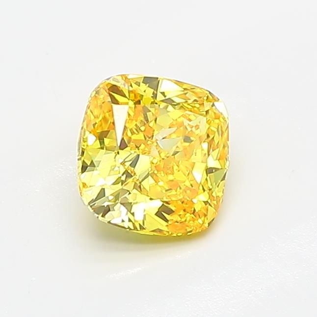 0.76 CT Fancy Vivid Yellow CUSHION MODIFIED