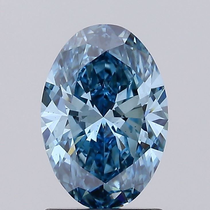1.32 CT Fancy Vivid Blue OVAL