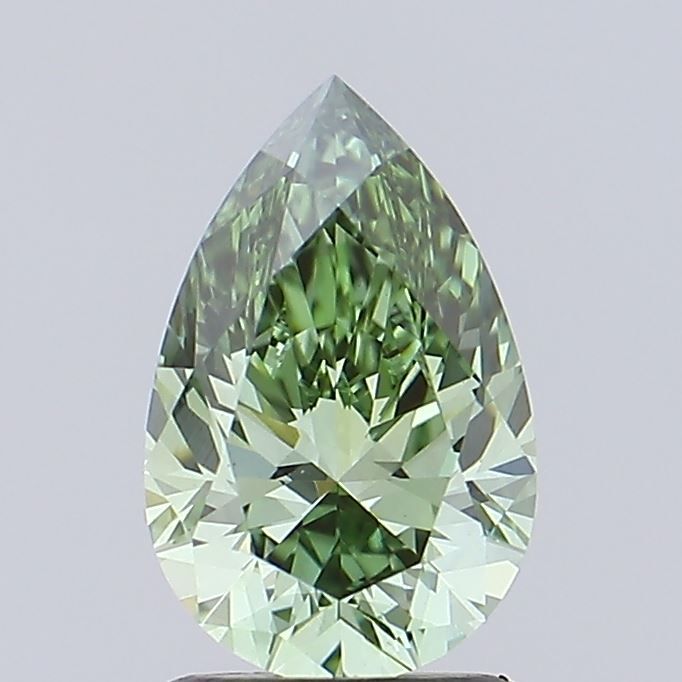 1.02 CT Fancy Vivid Green PEAR