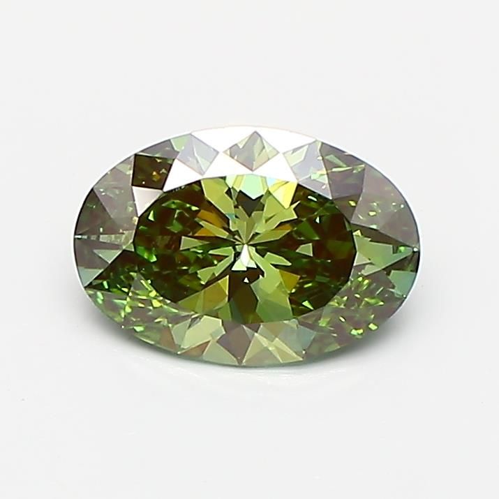 0.96 CT Fancy Vivid Green OVAL