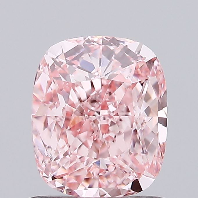 0.89 CT Fancy Vivid Pink CUSHION MODIFIED