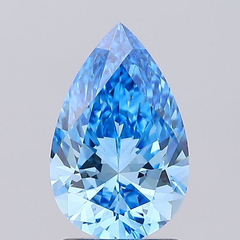 1.65 CT Fancy Vivid Blue PEAR