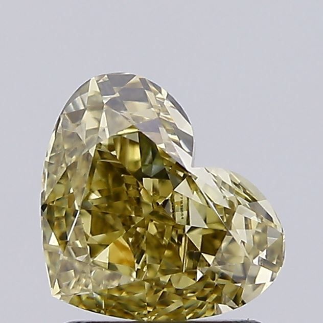 1.28 CT Fancy Yellow HEART