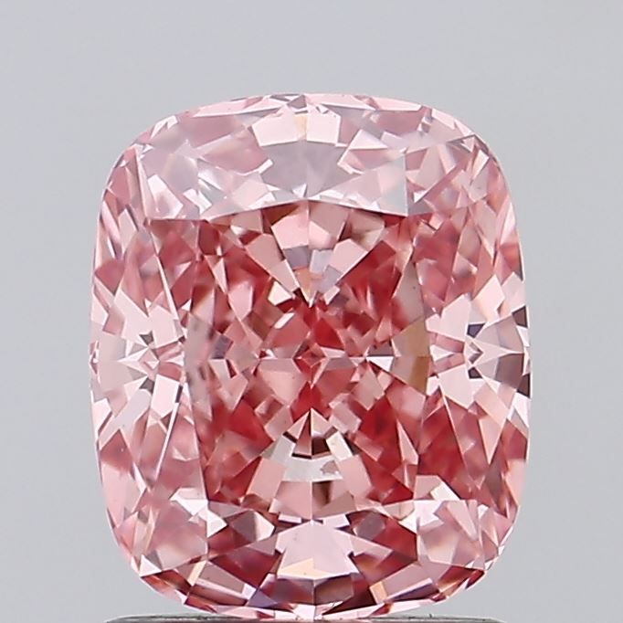 1.56 CT Fancy Vivid Pink CUSHION BRILLIANT