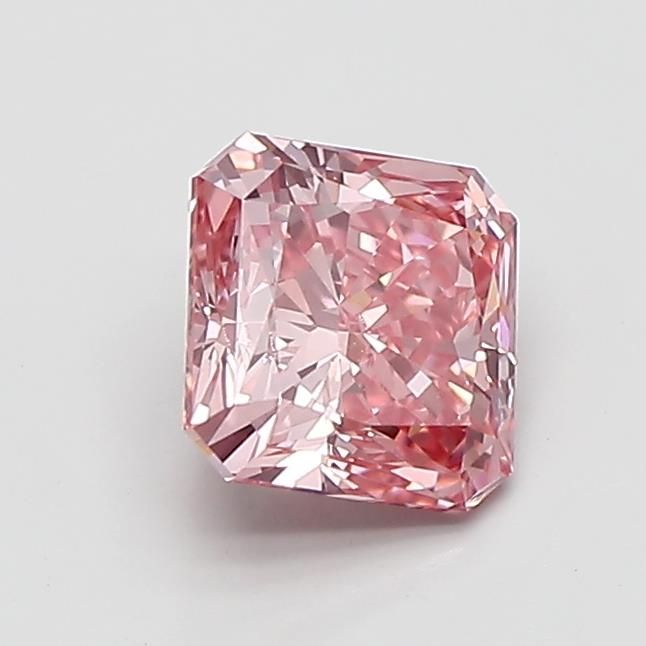 1.02 CT Fancy Vivid Pink SQUARE RADIANT