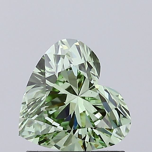 1.03 CT Fancy Vivid Green HEART
