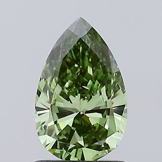 0.85 CT Fancy Vivid Green PEAR
