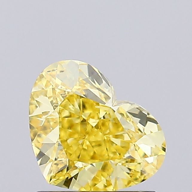 1.07 CT Fancy Intense Yellow HEART