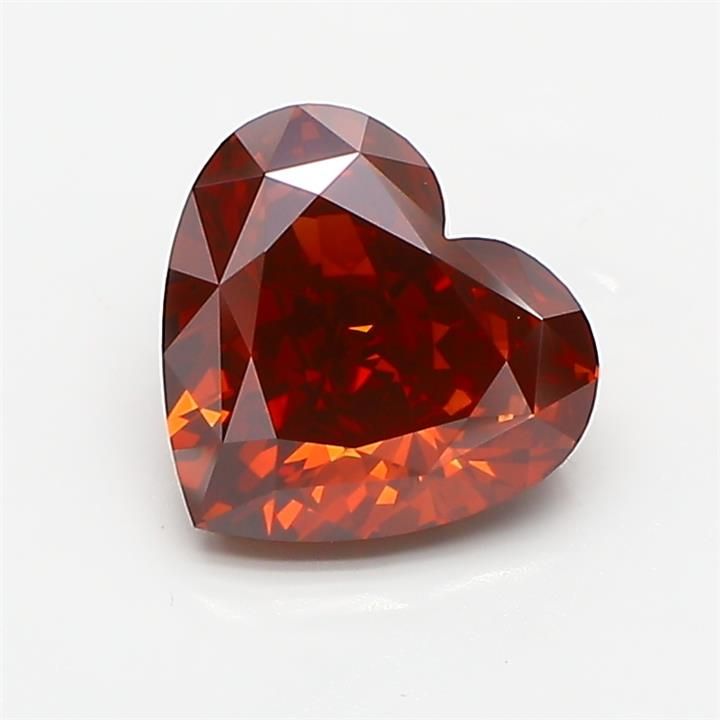 2.02 CT Fancy Deep Brownish Orange HEART