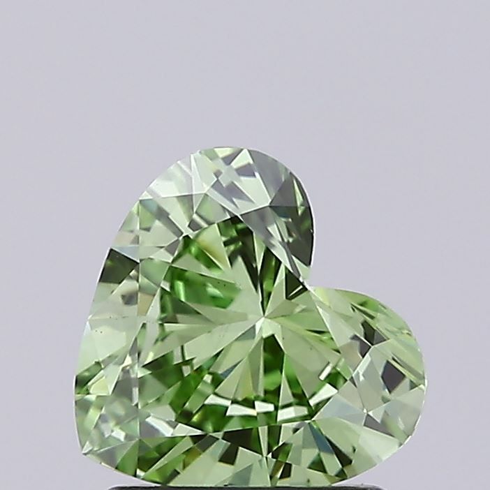 1.01 CT Fancy Vivid Green HEART