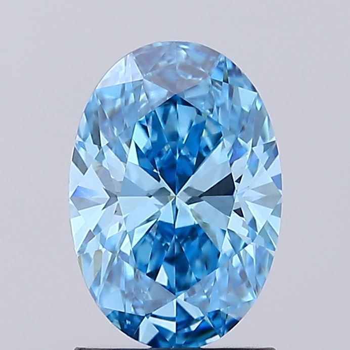 1.48 CT Fancy Vivid Blue OVAL